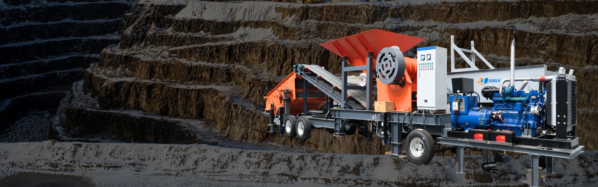 Industrial crusher banner