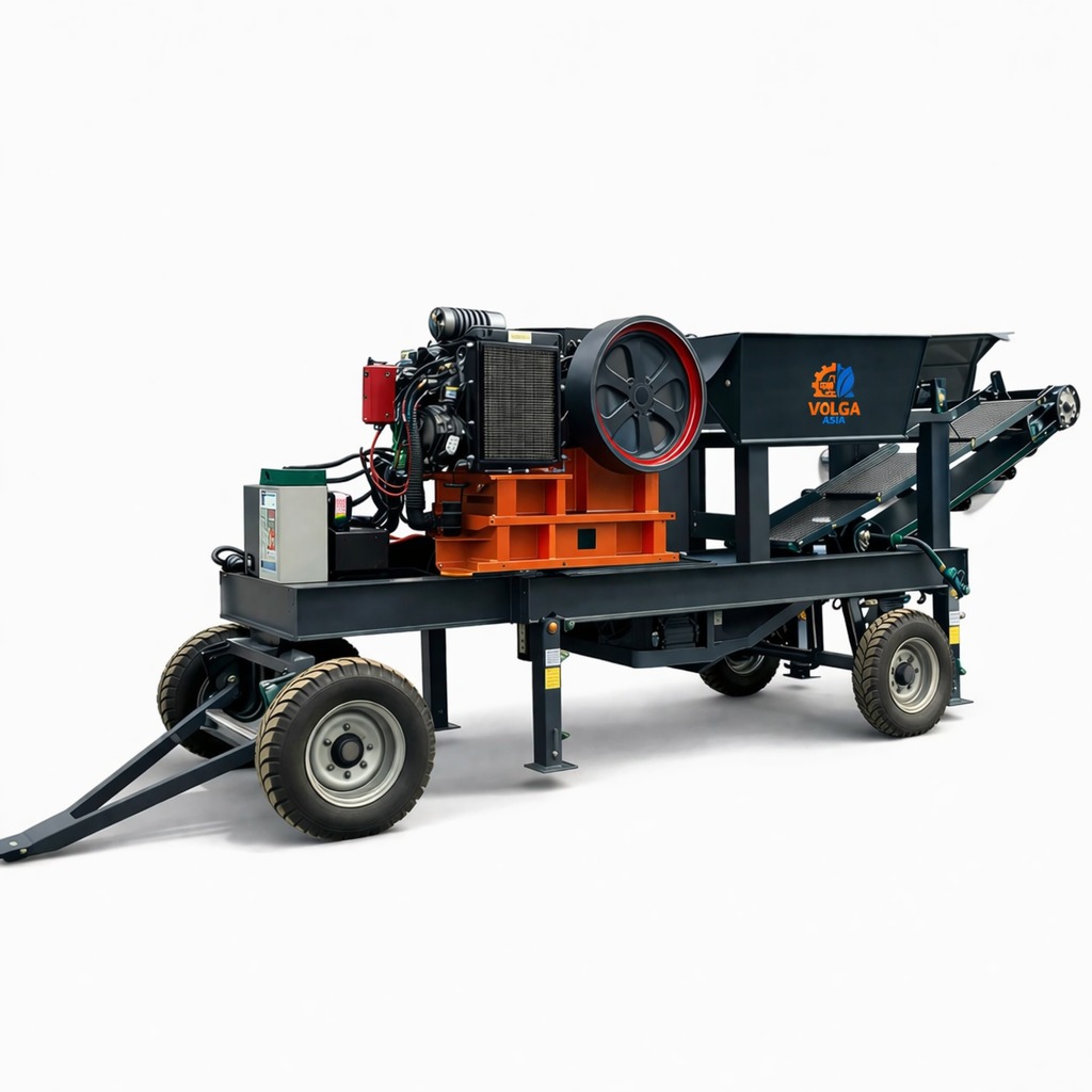 Crusher machine backside view